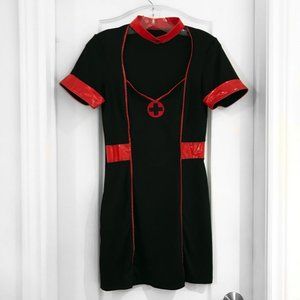 Leg Avenue - Sexy Nurse Dress with Vinyl Details